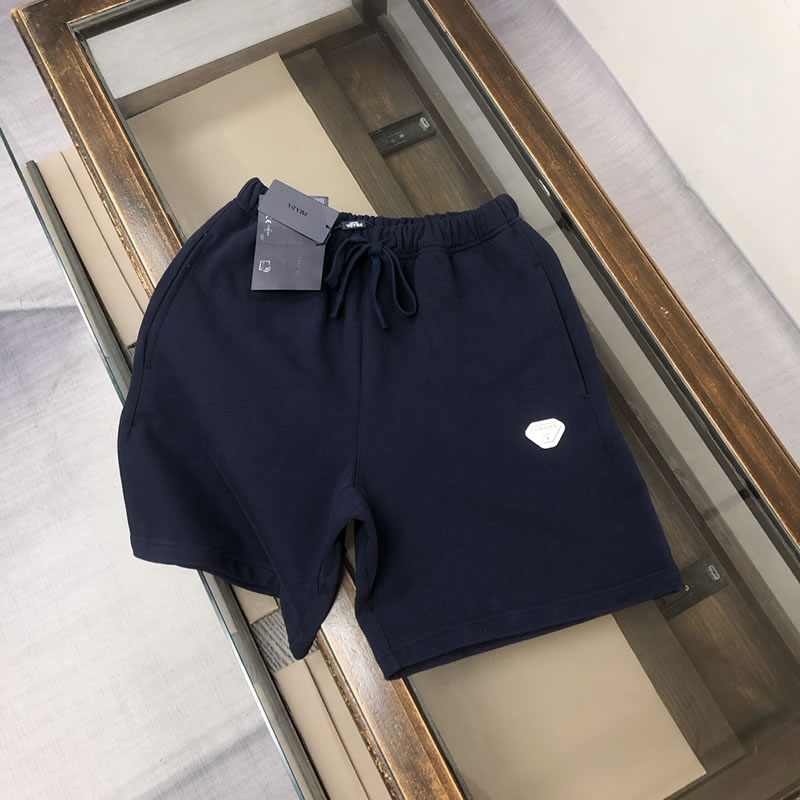 Casual Replica Prada Short Sweatpants For Men Dark Blue