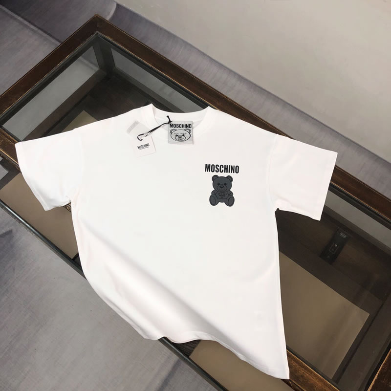 Cotton Oversize Replica Moschino White T-shirts