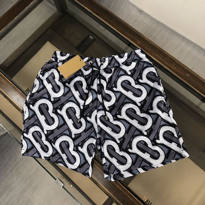 Check Knock Off Burberry Men Khaki Beach Shorts