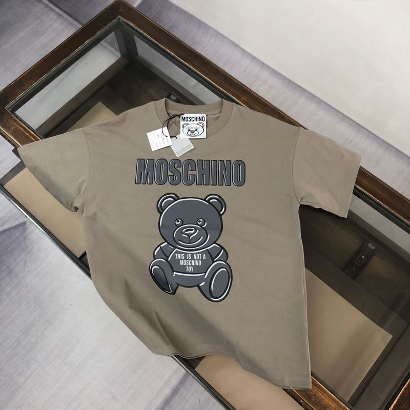 Printed Letter Pattern Design Oversize Fake Moschino T-shirt