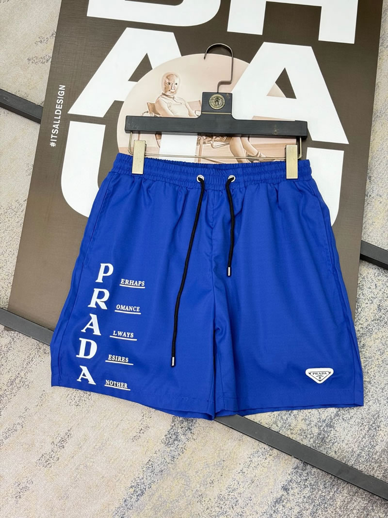 Top Quality fake Prada Shorts For Men Blue