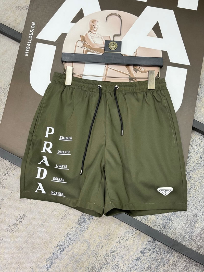 Top Quality Knock Off Prada Shorts For Men Green