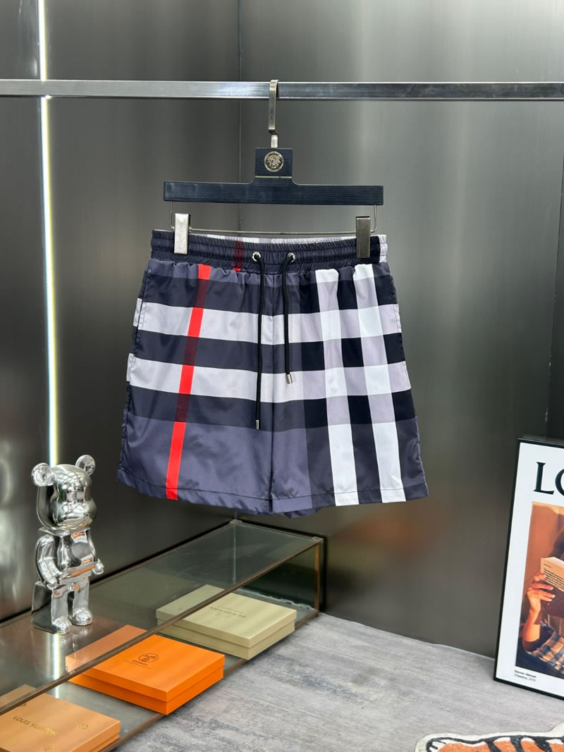 Top Quality Replica Burberry Blue Beach Shorts for Men