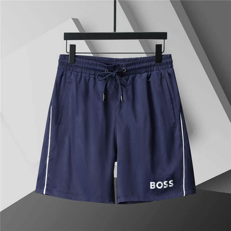 Top Qualityl Fake Boss Men Beach Shorts Blue